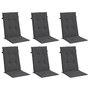 Voir la diapositive 3 : VIDAXL Coussins de chaise a dossier haut lot de 6 anthracite melange
