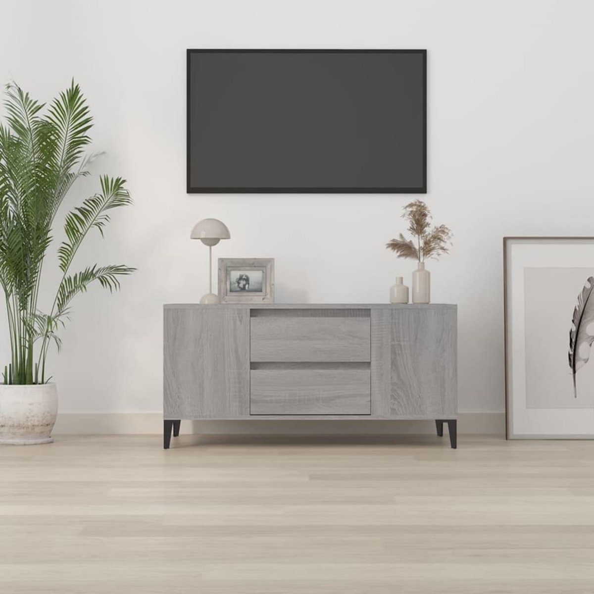 VIDAXL Meuble TV Sonoma gris 102x44,5x50 cm Bois d'ingenierie