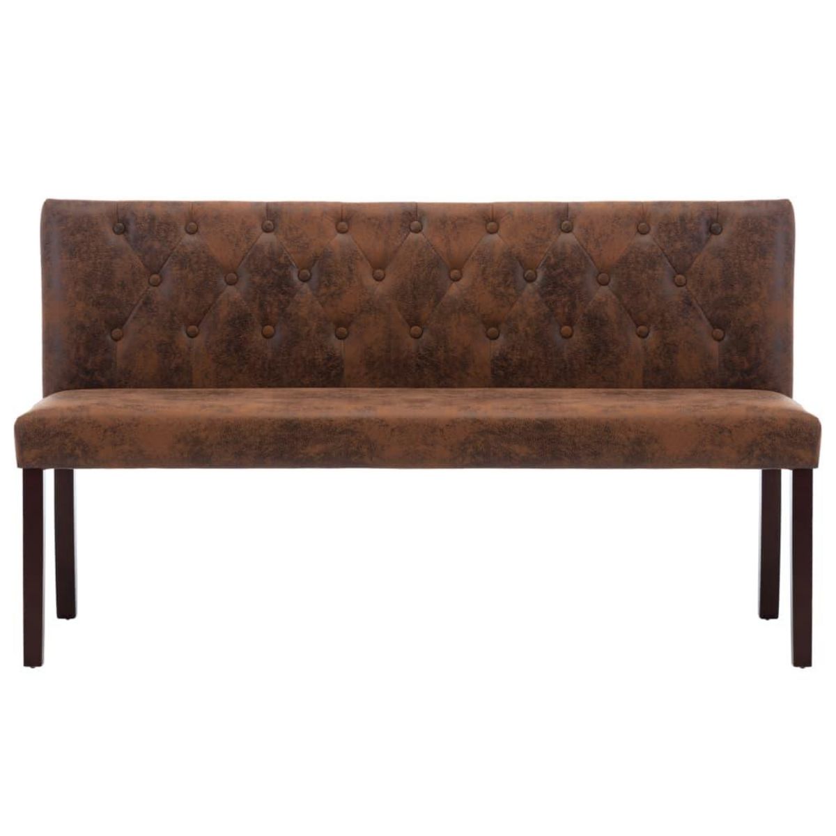 VIDAXL Banc 148,5 cm Marron Similicuir daim