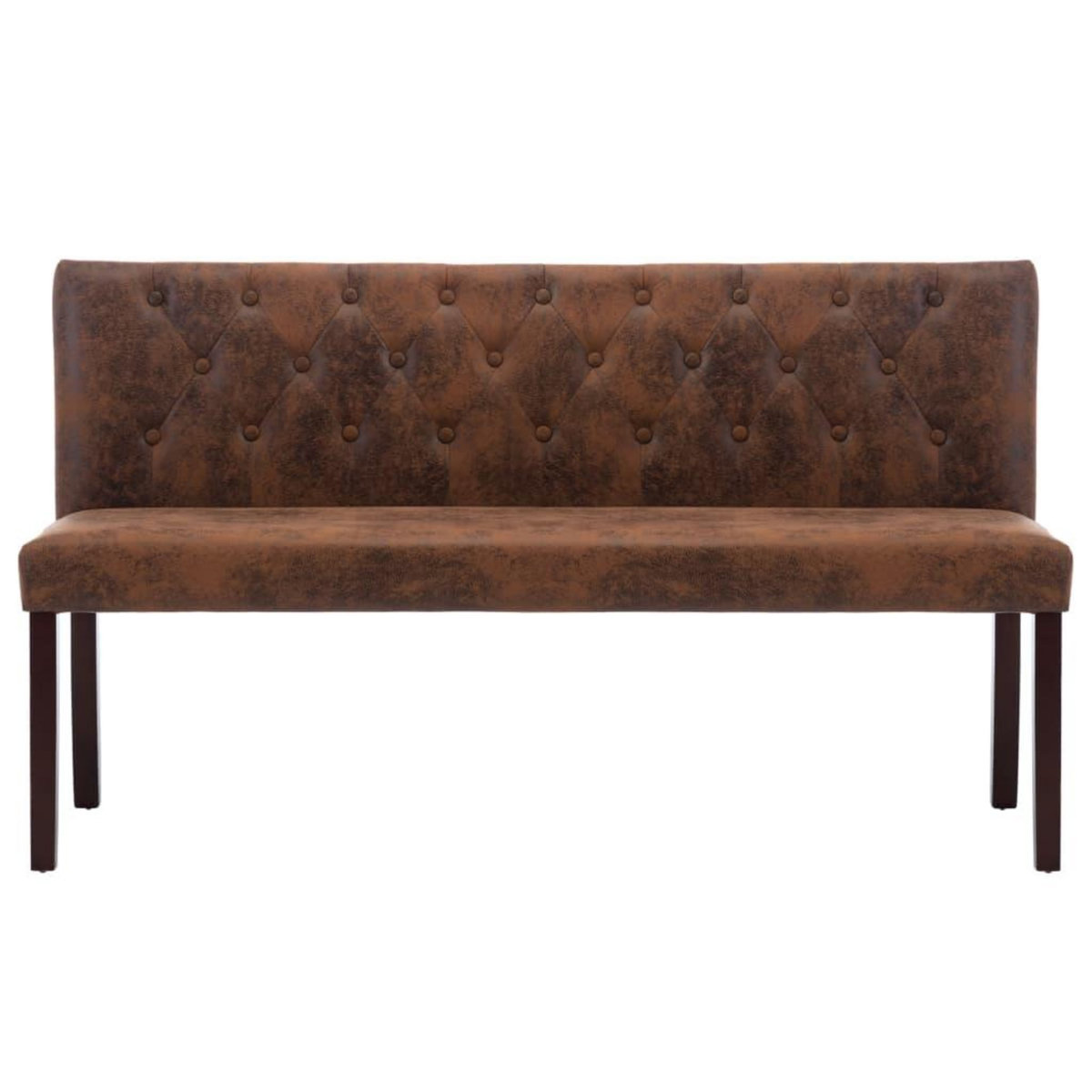 VIDAXL Banc 148,5 cm Marron Similicuir daim