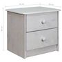 Voir la diapositive 6 : VIDAXL Table de chevet 43x34x40 cm Bois de pin solide