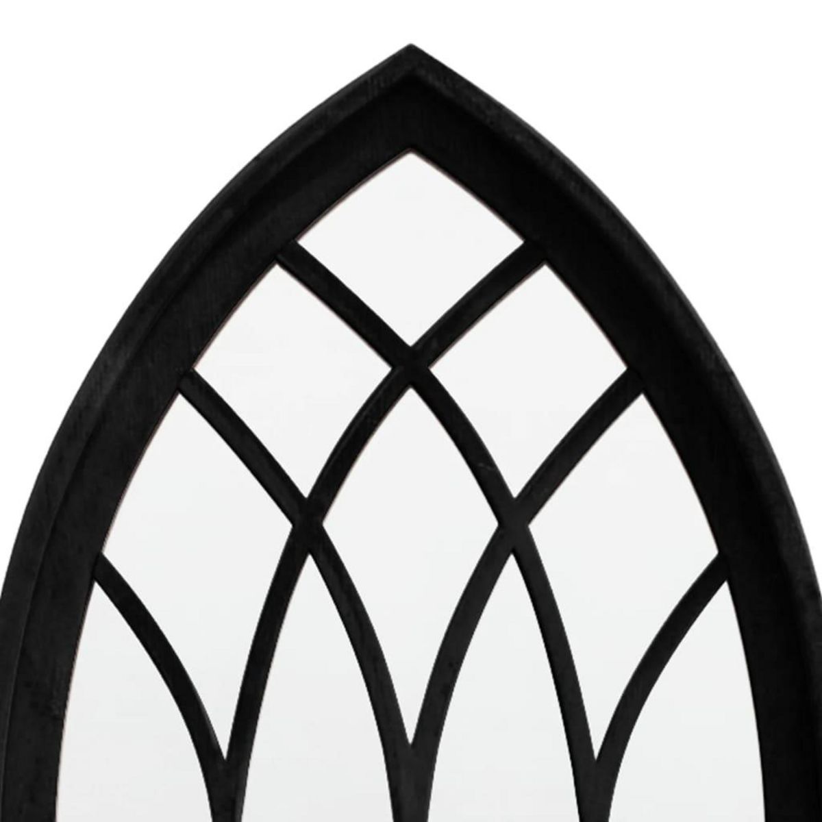 VIDAXL Miroir de jardin Noir 70x30 cm Fer pour utilisation exterieure