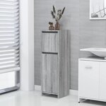 VIDAXL Armoire de bain Sonoma gris 30x30x95 cm Bois d'ingenierie
