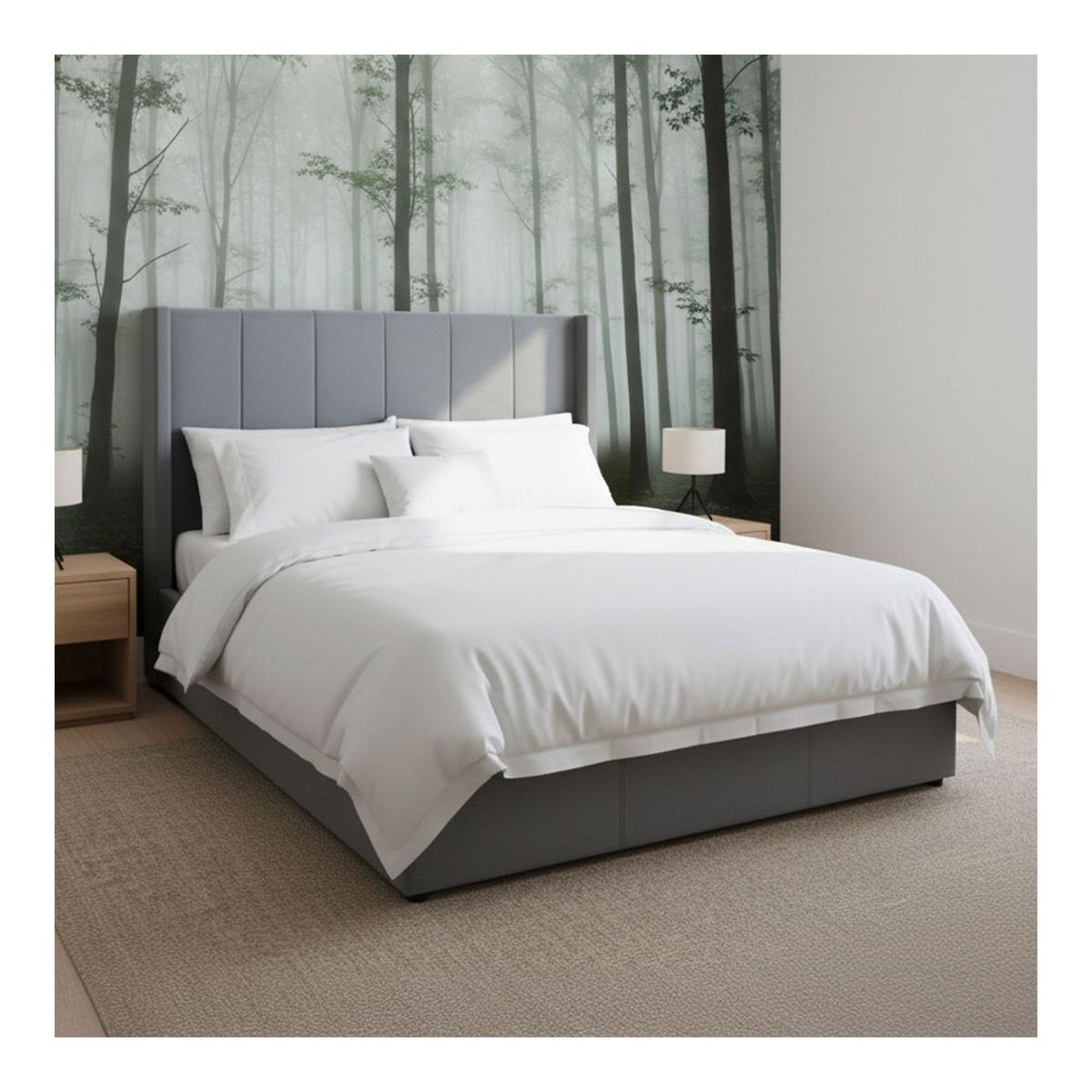Voir la diapositive 6 : Paris Prix Lit adulte sommier relevable  fady  140x190cm gris