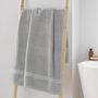 Voir la diapositive 3 : Paris Prix Drap de Douche  Elegance  70x130cm Gris Perle