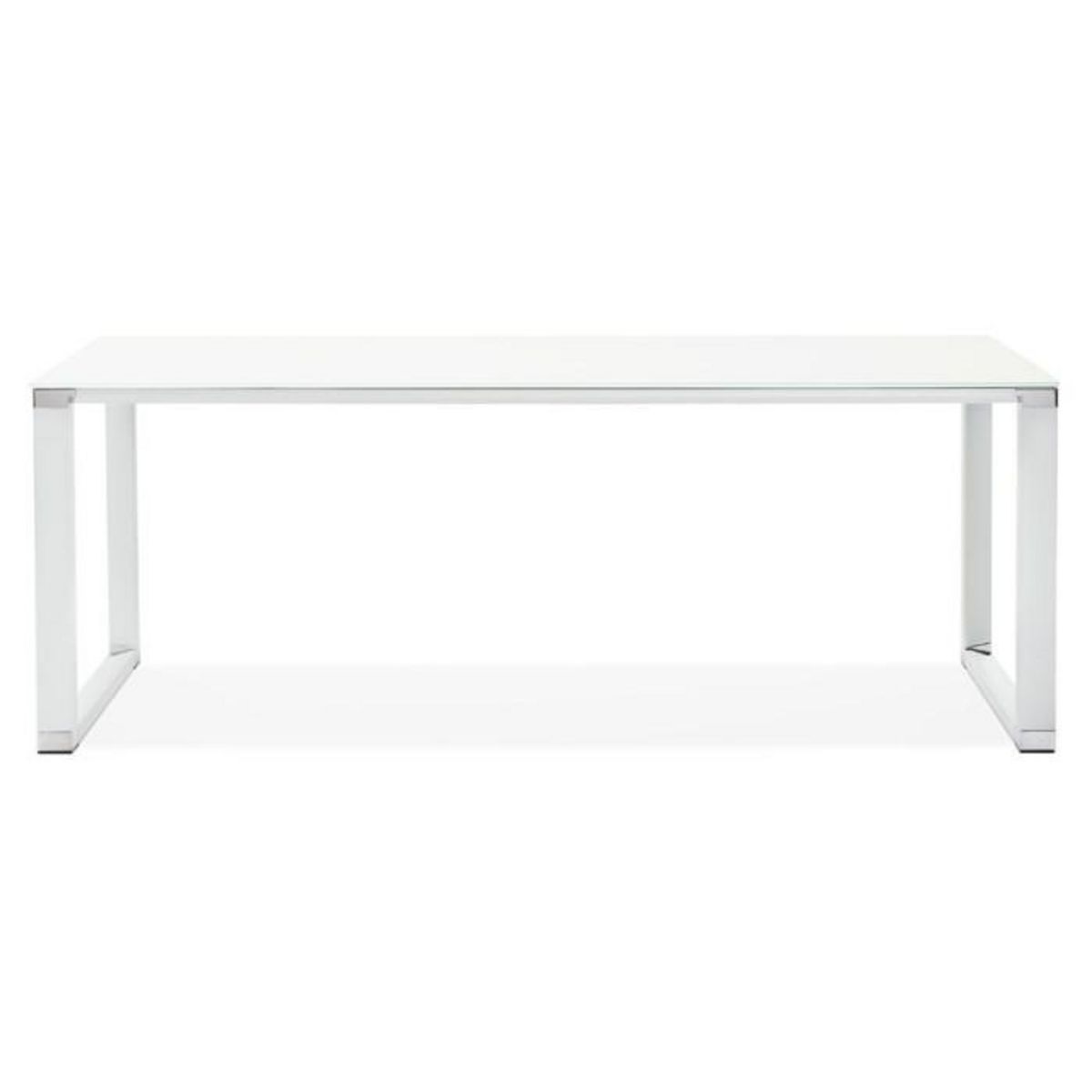 Paris Prix Bureau Design en Verre Trempé  Hovik  200cm Blanc
