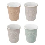 SECRET DE GOURMET Lot de 4 Tasses à Café  Léo  10cl Multicolore