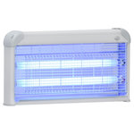 OUTSUNNY Outsunny Lampe UV anti-insectes anti moustique tue mouche électrique destructeur d'insectes 30 W gris