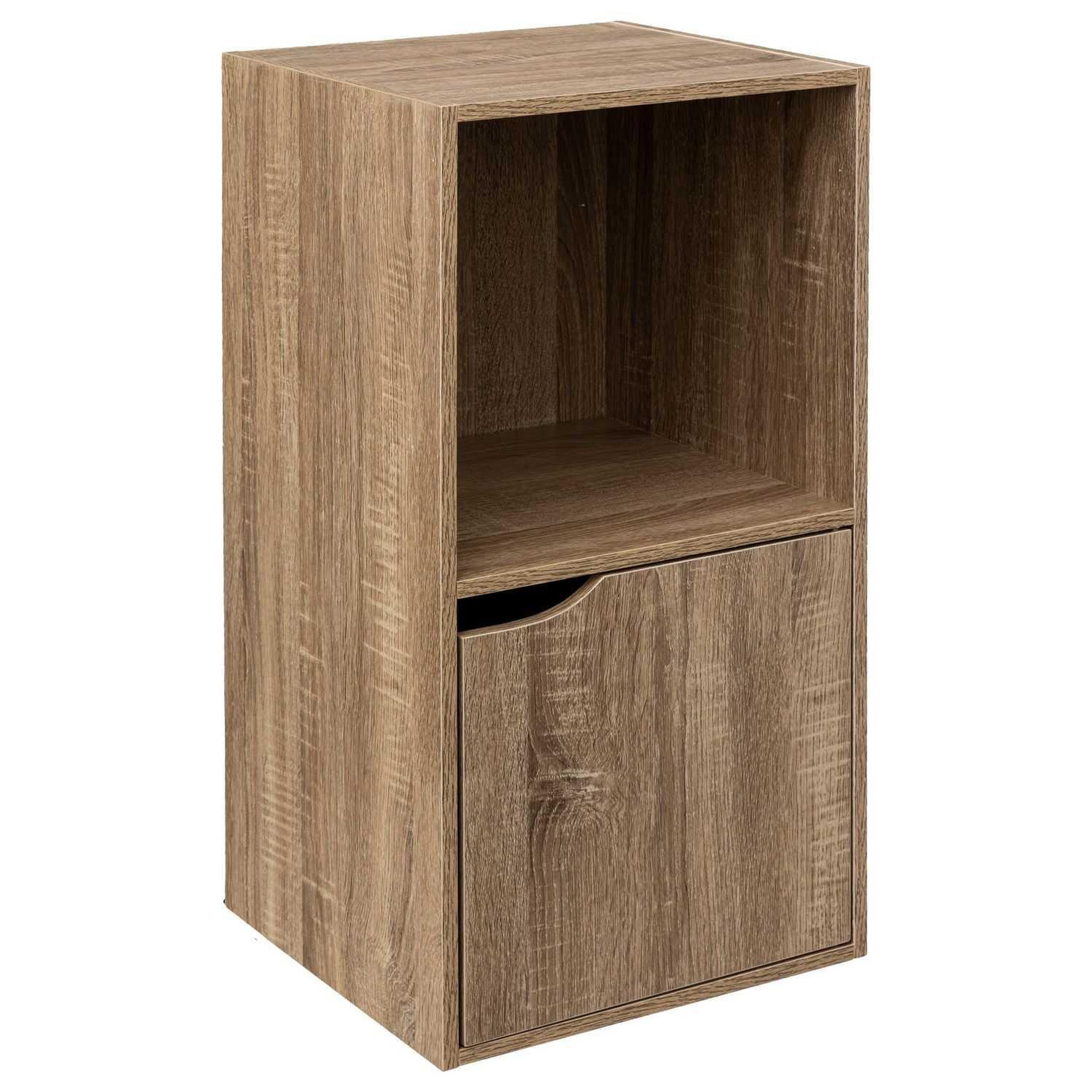FIVE Etagère 2 cases mix n'modul 1 porte - marron