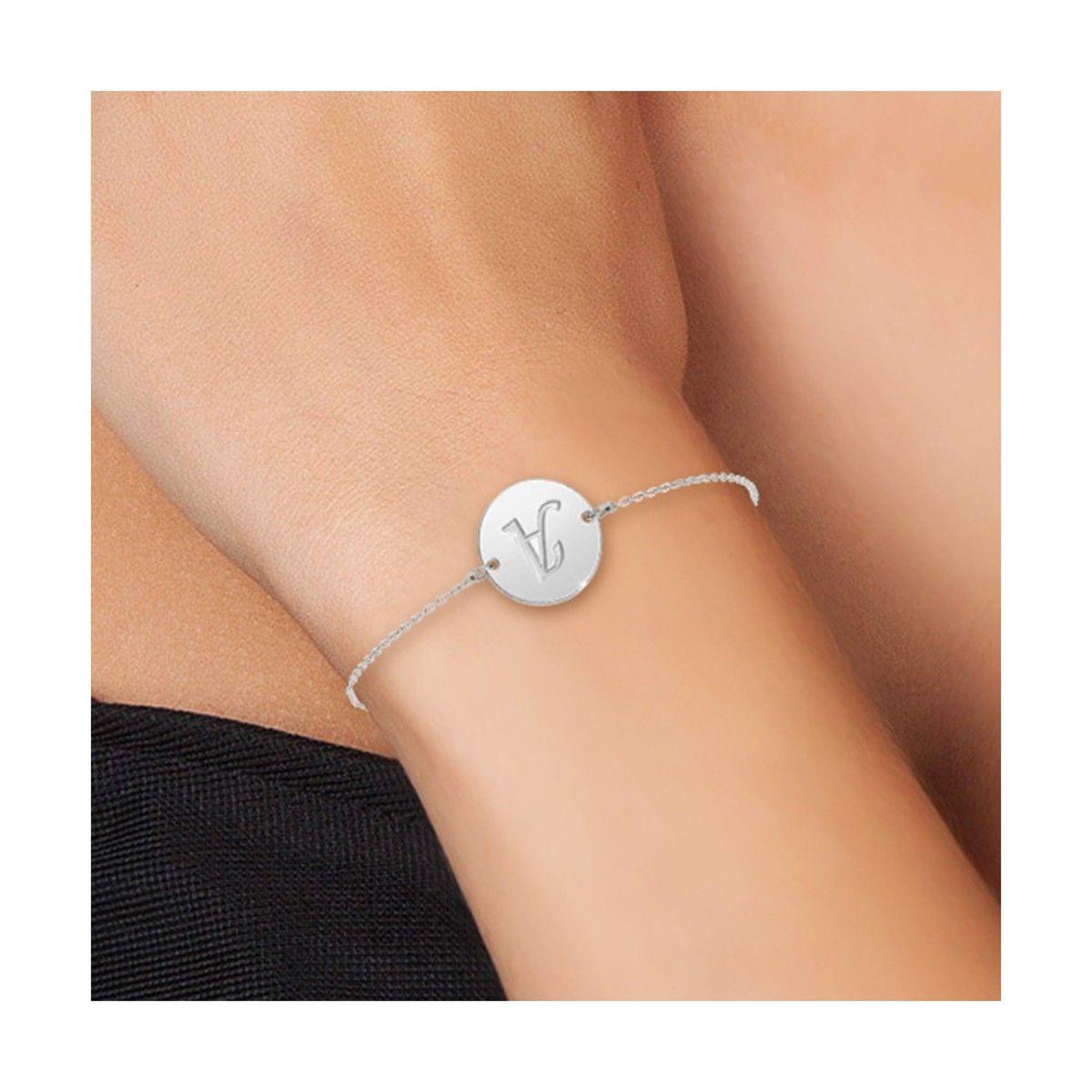 Voir la diapositive 3 : SC CRYSTAL Bracelet lettre A en acier inoxydable par SC Crystal