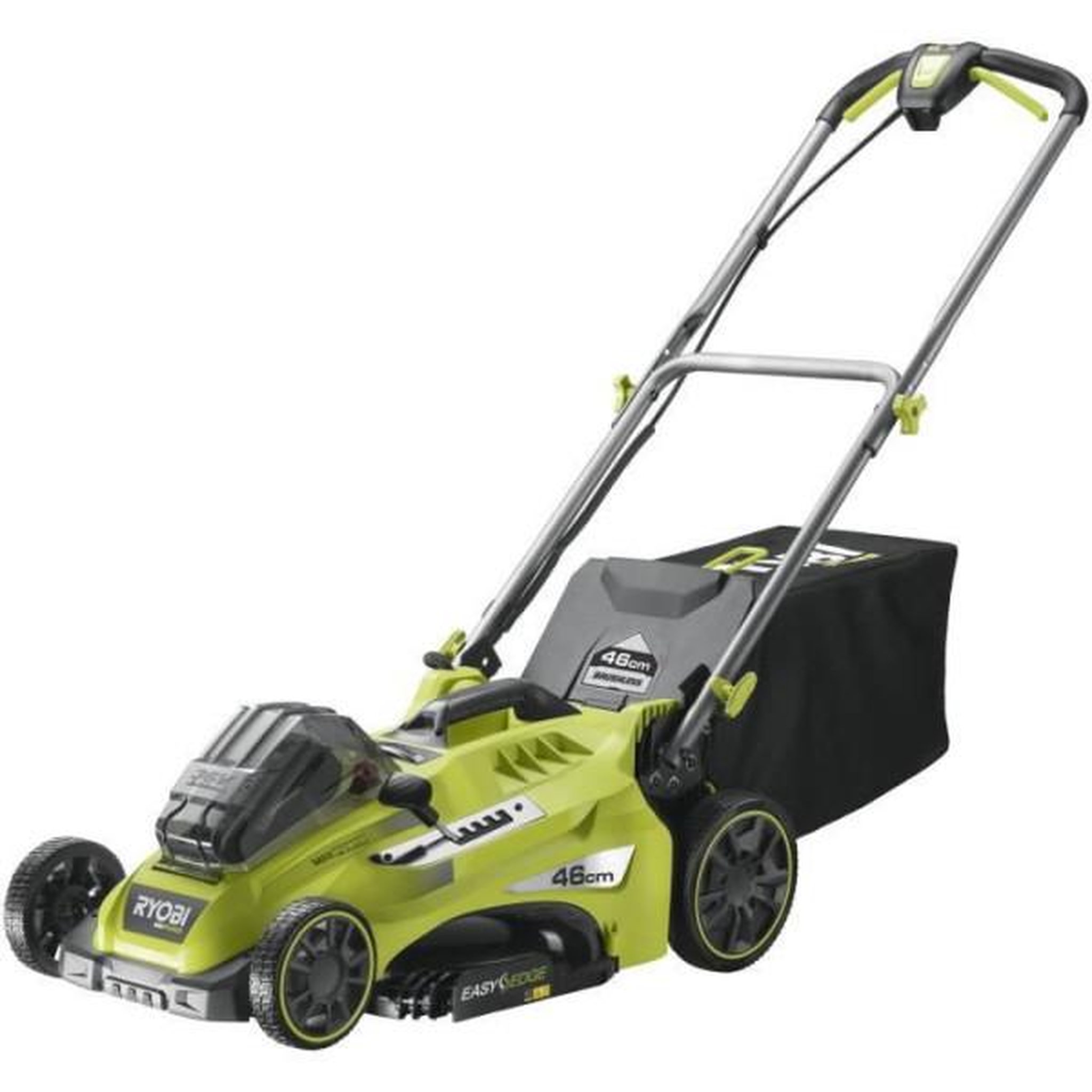 Voir la diapositive 2 : Ryobi Tondeuse a Gazon RYOBI -   36V MAXPOWER Power Assist™ Brushless - Ø coupe 46 cm - ramassage/mulching + batterie 5 Ah & charg. - RLM36X4