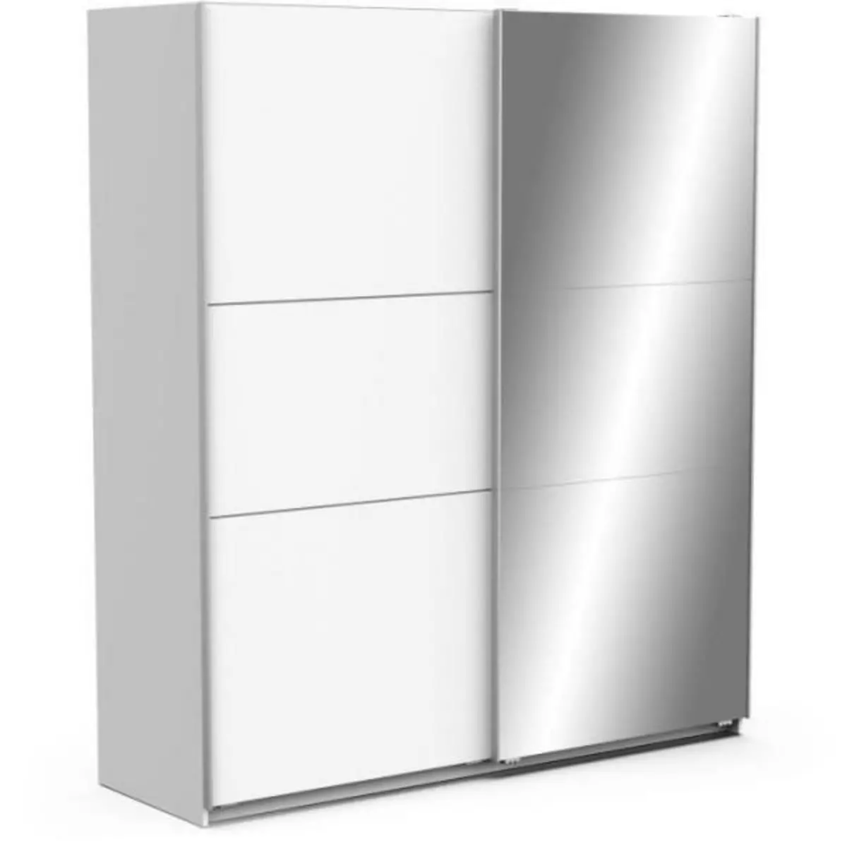 Demeyere Armoire GHOST - Décor blanc mat - 2 Portes coulissantes + miroir - L.178,1 x P.59,9 x H.203 cm - DEMEYERE