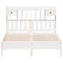 Voir la diapositive 4 : VIDAXL Lit bibliotheque sans matelas blanc 140x200 cm bois pin massif