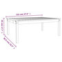 Voir la diapositive 6 : VIDAXL Table de jardin 121x82,5x45 cm bois massif de pin