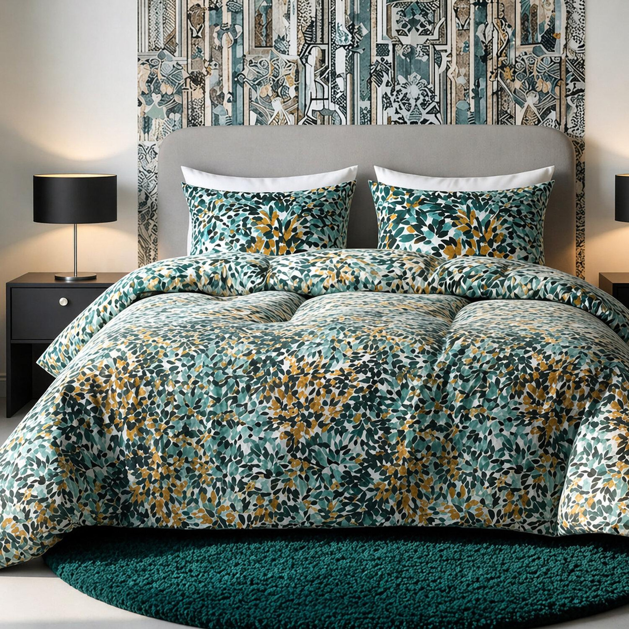 Voir la diapositive 3 : Les Ateliers du Linge Parure housse de couette 100% coton 57fils-telma