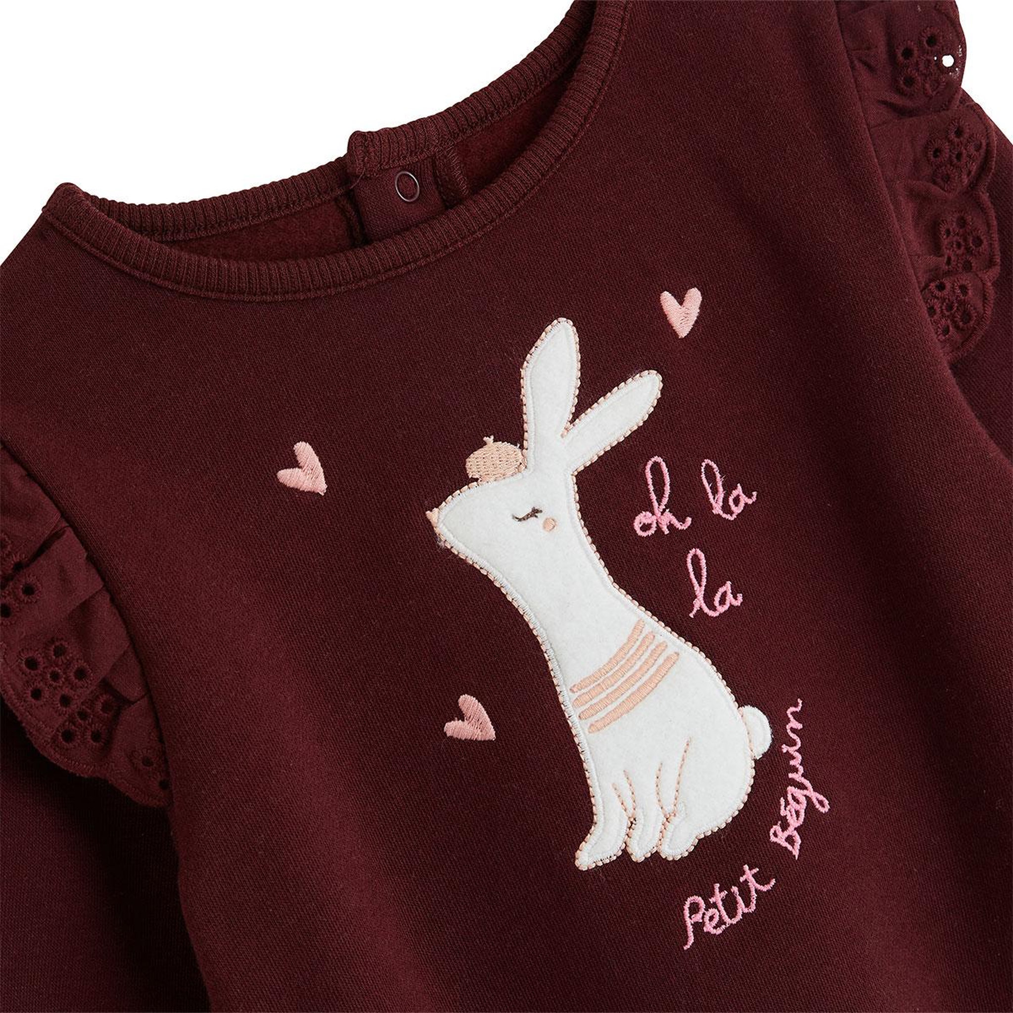 Voir la diapositive 3 : PETIT BEGUIN Sweat-shirt bébé en molleton aimée