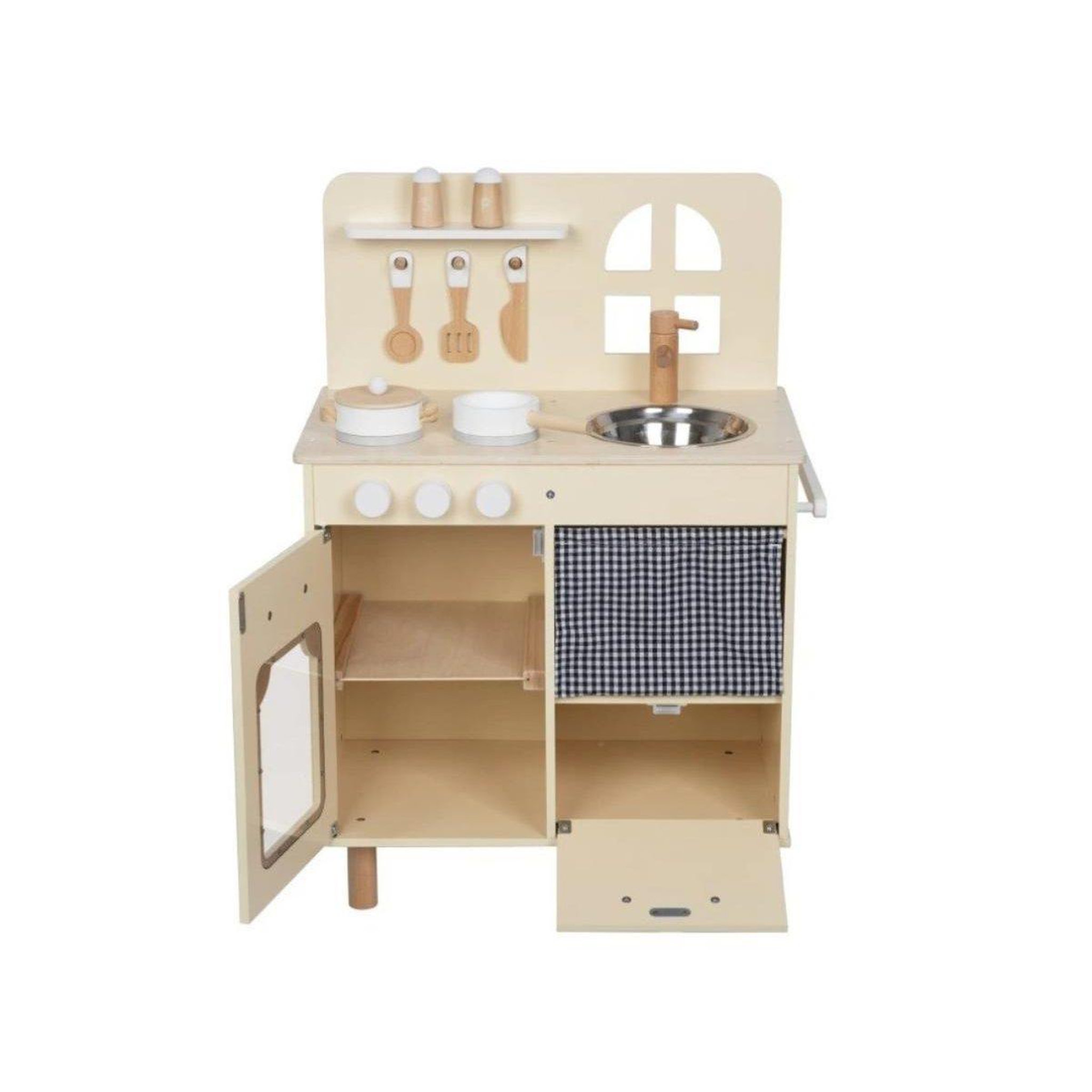 Voir la diapositive 3 : ELINELI Cuisine en bois avec four beige