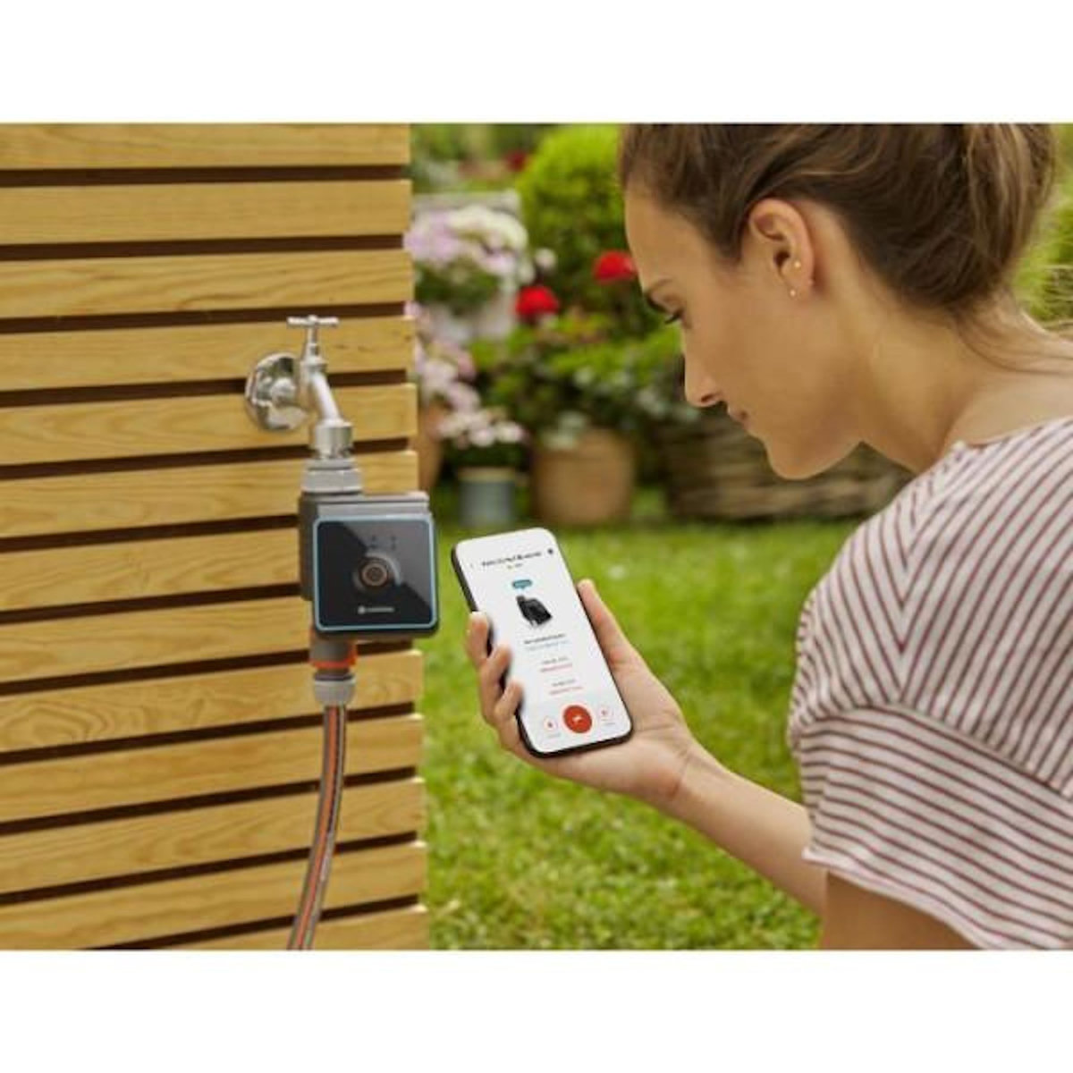 Gardena Programmateur - GARDENA - Bluetooth - Pour robinets 20/27 et 26/34 - 3 programmes indépendants
