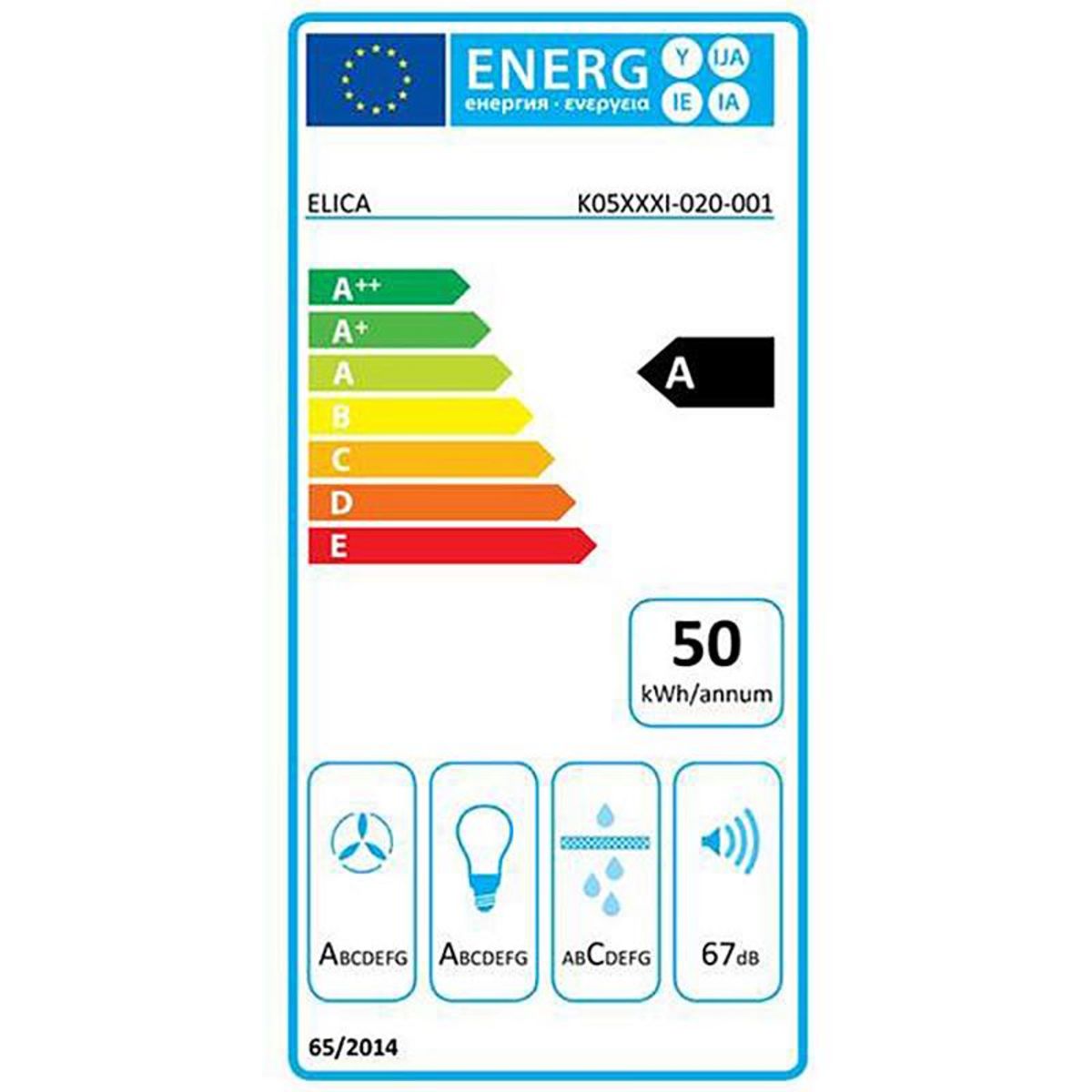 ELICA Hotte décorative îlot 50cm 620m3/h blanc - prf0071972d
