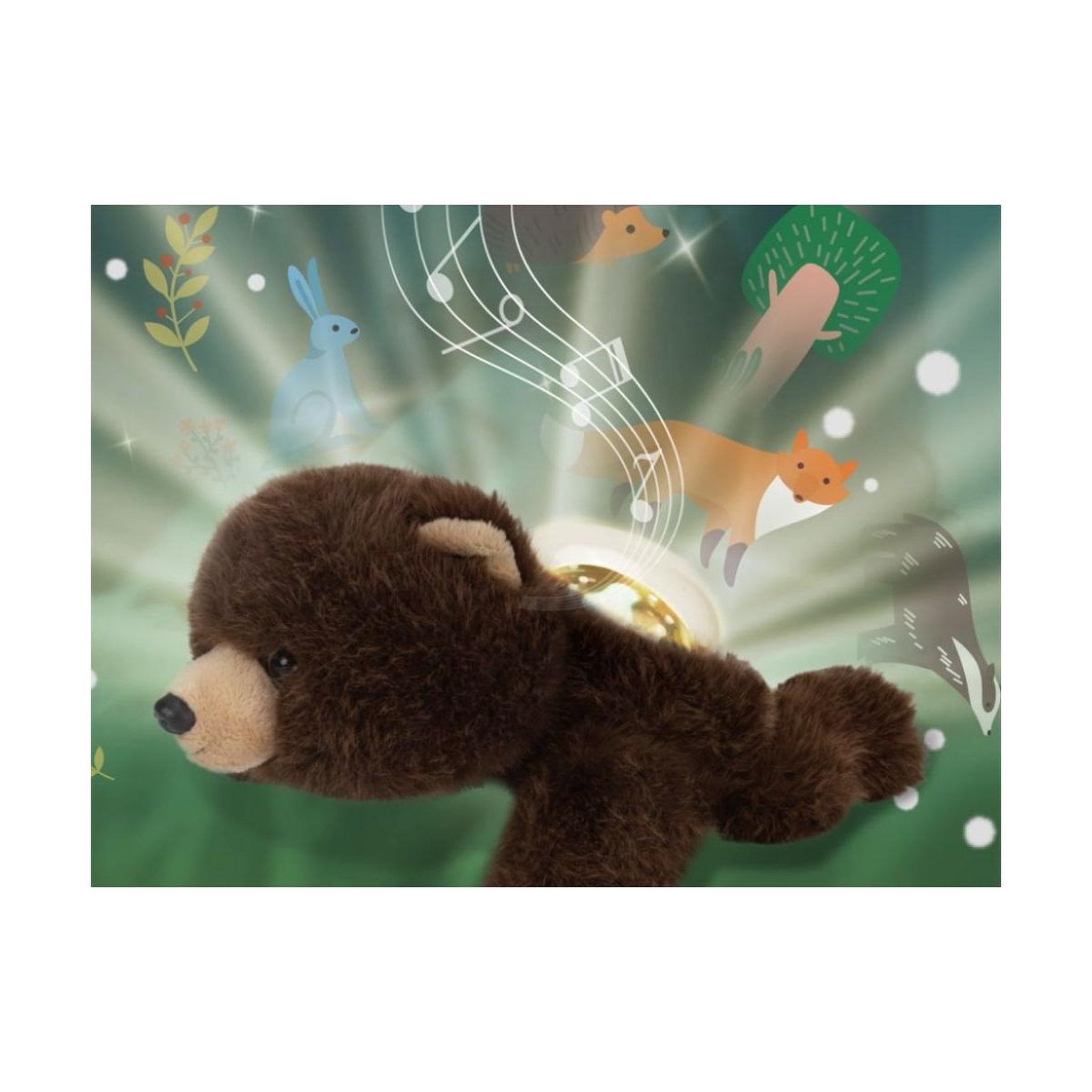 Voir la diapositive 3 : ELINELI Projecteur berceuse ours en peluche