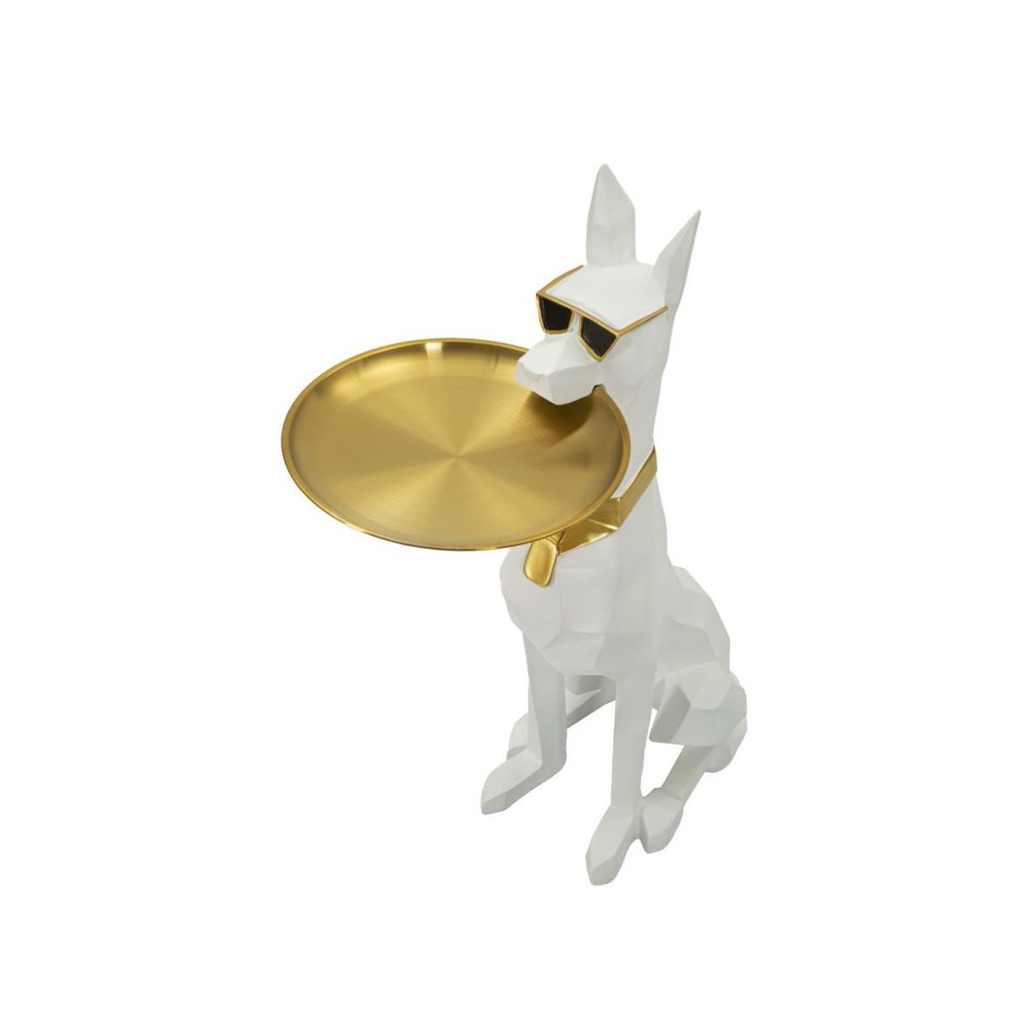 Voir la diapositive 5 : Paris Prix Vide-poche statue chien  origami  74cm blanc