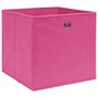 Voir la diapositive 2 : VIDAXL Boîtes de rangement 4 pcs Rose 32x32x32 cm Tissu