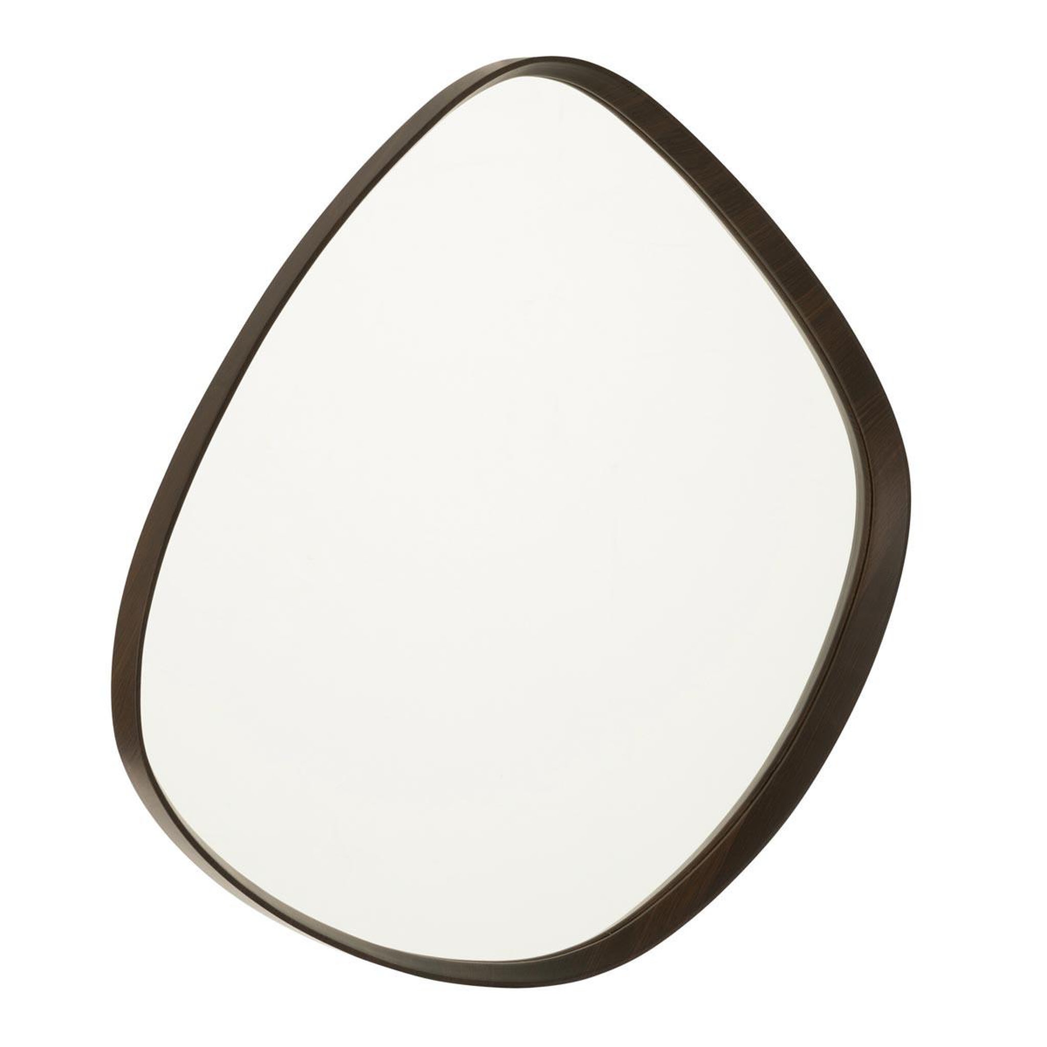 J-LINE Miroir Mural Abstrait  Nigel  70cm Marron Foncé