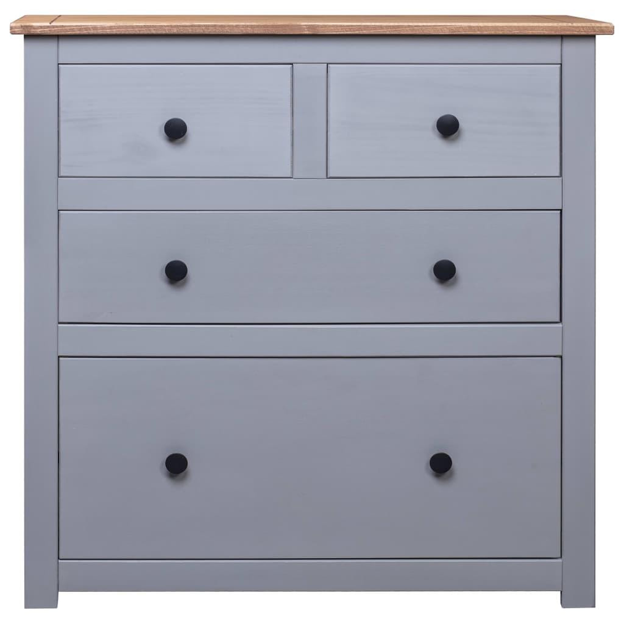 Voir la diapositive 3 : VIDAXL Buffet Gris 80x40x83 cm Pin Gamme Panama