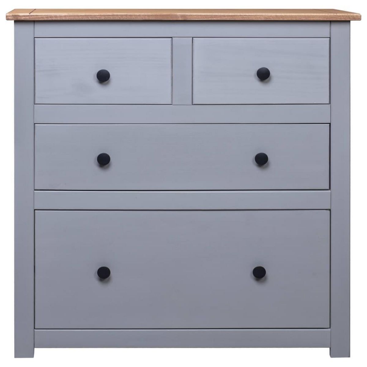 VIDAXL Buffet Gris 80x40x83 cm Pin Gamme Panama