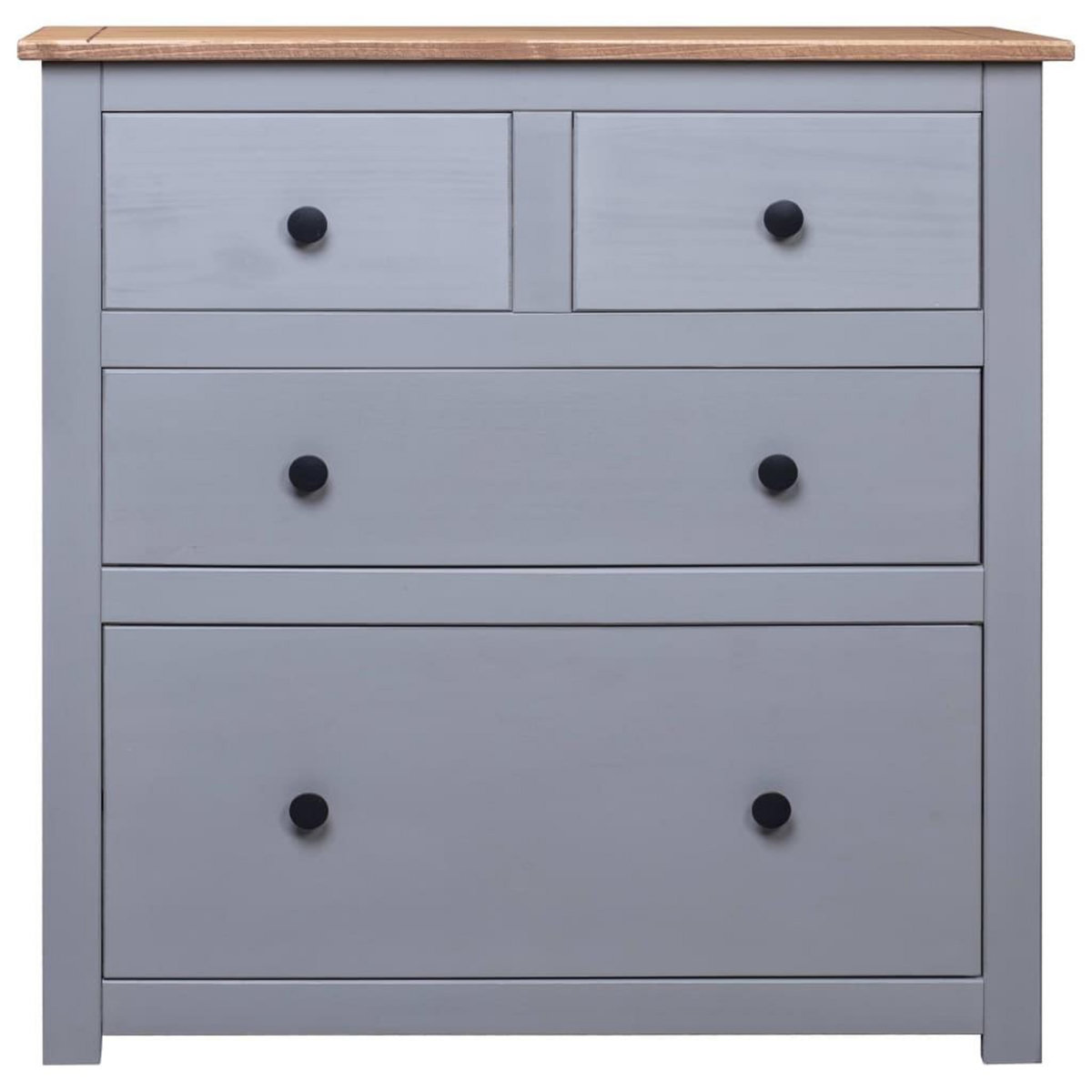 VIDAXL Buffet Gris 80x40x83 cm Pin Gamme Panama