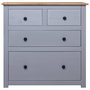 Voir la diapositive 3 : VIDAXL Buffet Gris 80x40x83 cm Pin Gamme Panama