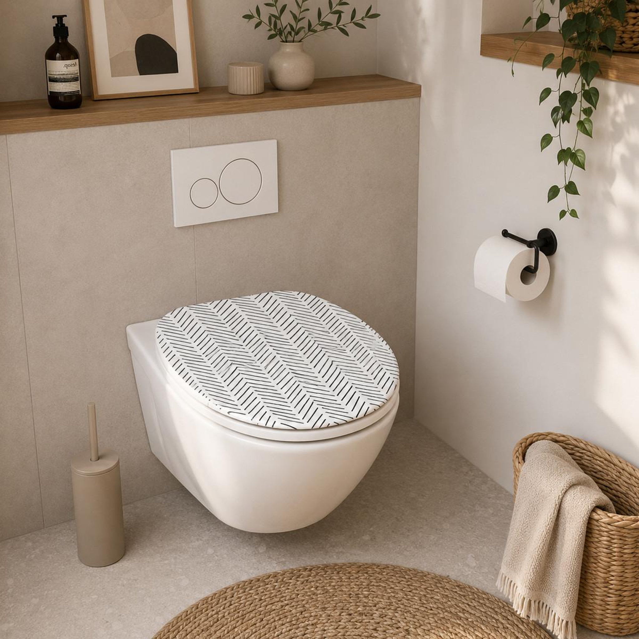 Voir la diapositive 2 : GUY LEVASSEUR Abattant wc thermodur chevron - frein de chute chevron