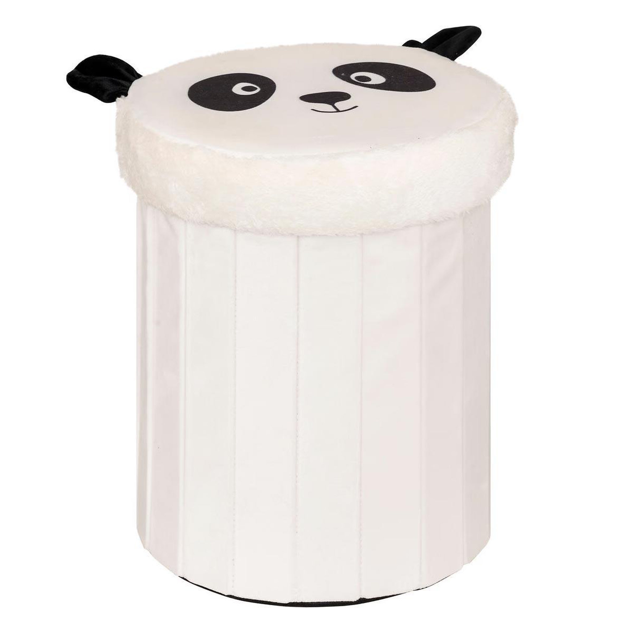 Atmosphera Kids Pouf coffre pliable  panda  36cm blanc