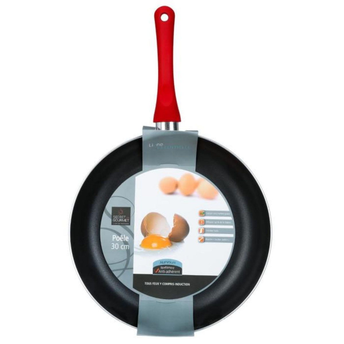 FIVE Poêle en Aluminium  Essentielle  30cm Rouge