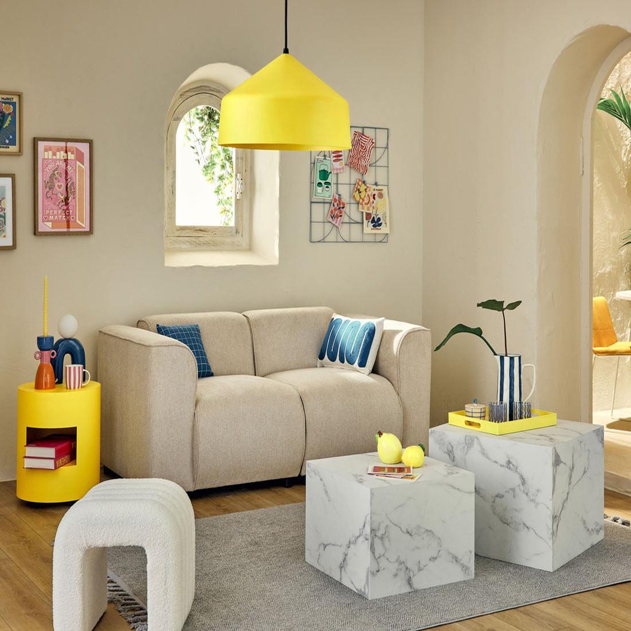 Voir la diapositive 2 : LISA DESIGN Suaro - module d'assise d'angle gauche en tissu texturé