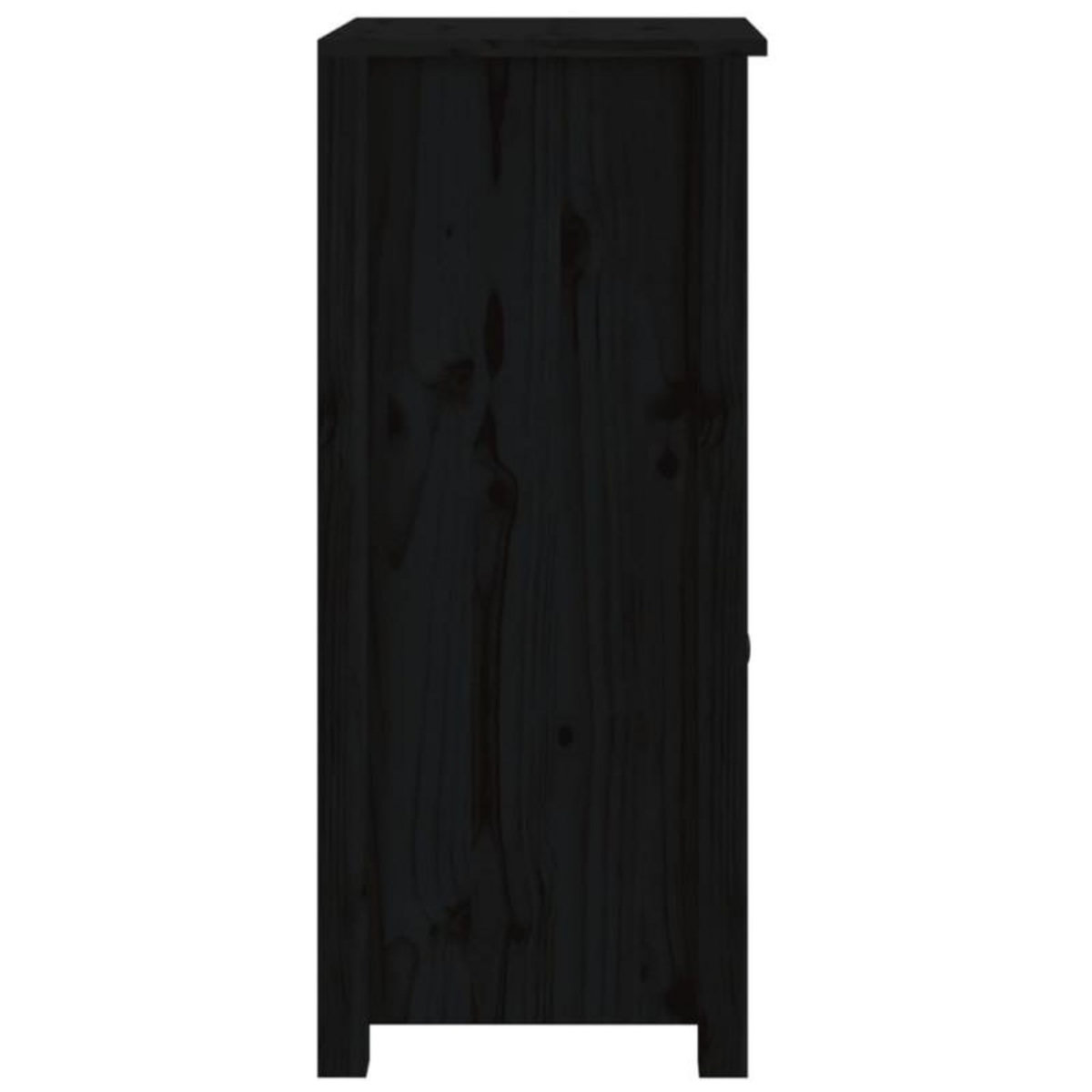 VIDAXL Buffet Noir 40x35x80 cm Bois massif de pin