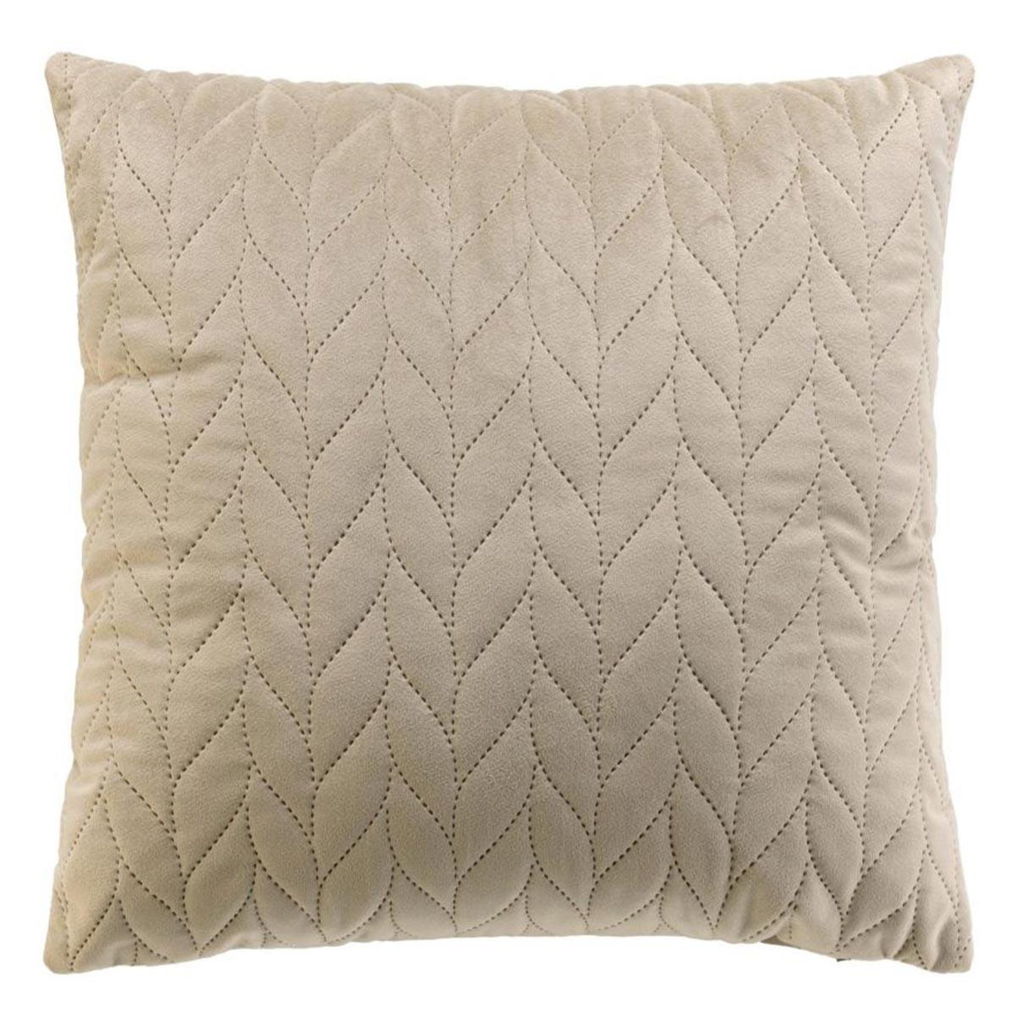 Douceur d'Intérieur Housse de coussin en velours  daisy  40x40cm taupe