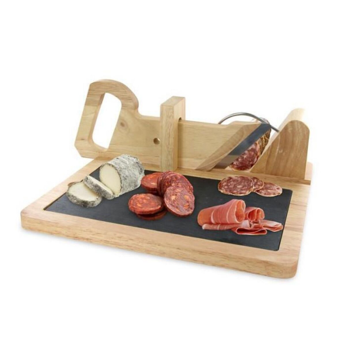 Paris Prix Trancheuse à Saucisson  Plateau Ardoise  29cm Naturel