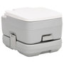 Voir la diapositive 1 : VIDAXL Toilette de camping portable gris et blanc 10+10 L PEHD
