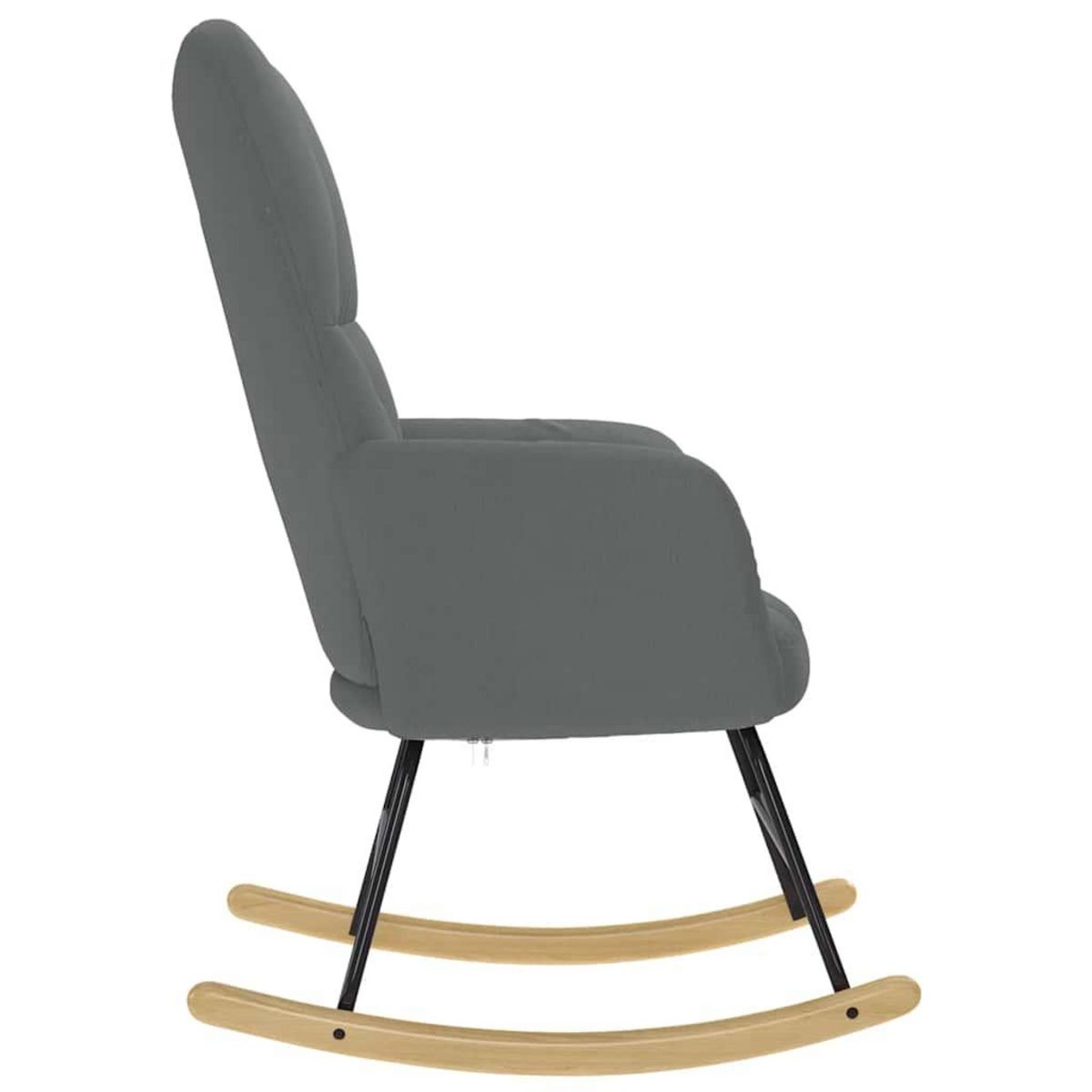 VIDAXL Chaise a bascule Gris fonce Tissu