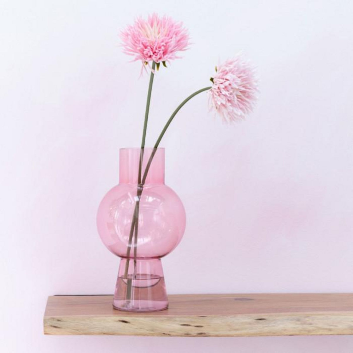 Paris Prix Vase Boule en Verre  Pinky Perfect  31cm Rose Clair