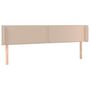 Voir la diapositive 2 : VIDAXL Tete de lit avec oreilles Cappuccino 203x16x78/88 cm Similicuir