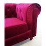 Voir la diapositive 3 : Paris Prix Canapé 3 Places Velours  Chesterfield  209cm Rouge