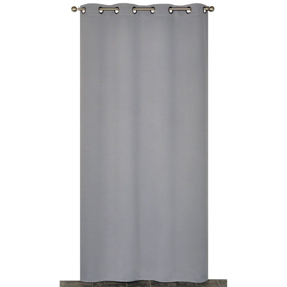 Rideau occultant uni à oeillets en polyester