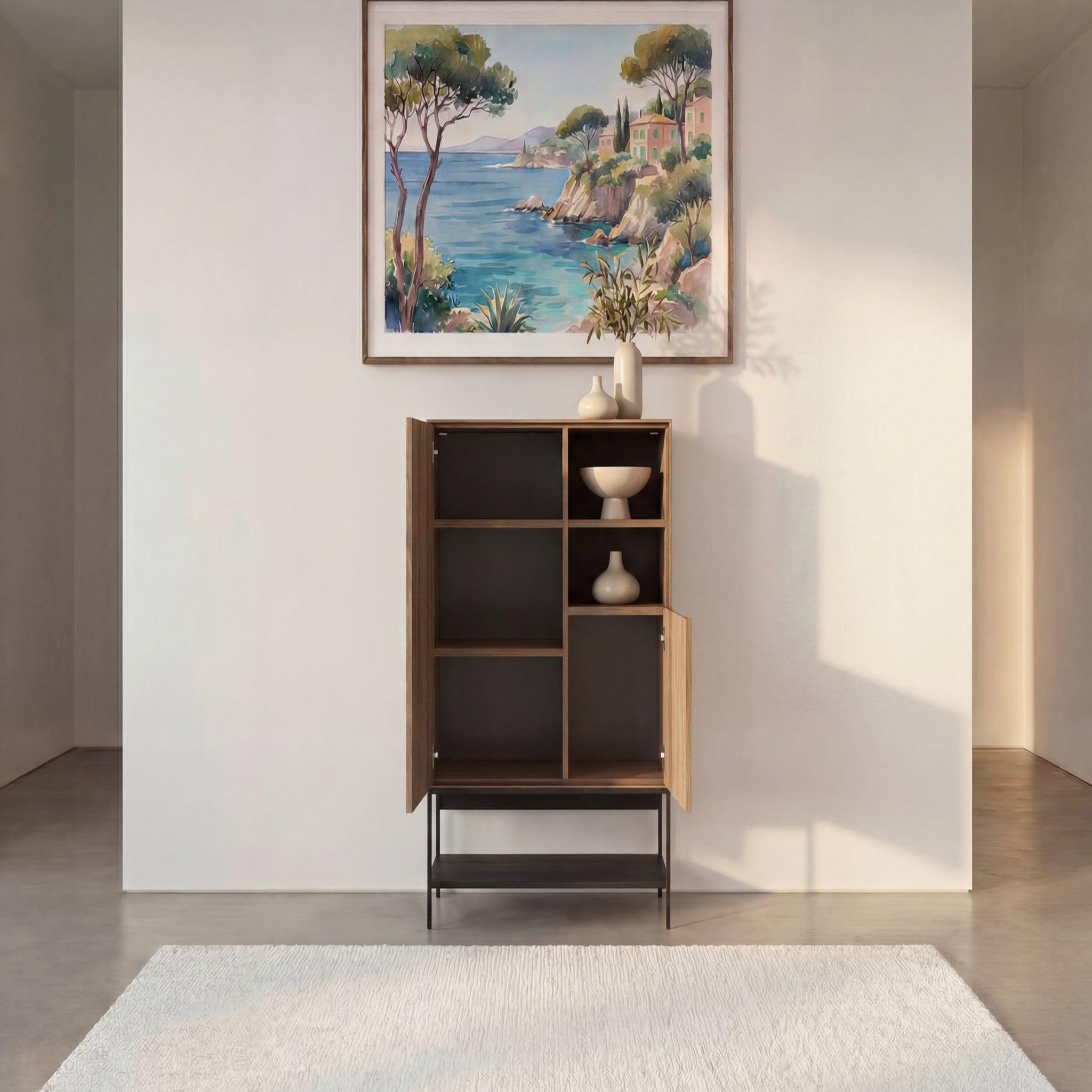 Voir la diapositive 4 : CASANOVA PARIS Tia - commode 90cm en mélamine chêne clair