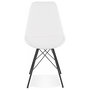 Voir la diapositive 2 : Paris Prix Chaise Design en Tissu Bouclé  Cathleen  83cm Blanc
