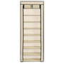 Voir la diapositive 2 : VIDAXL Armoire a chaussures avec housse Creme 57x29x162 cm Tissu
