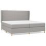 Voir la diapositive 2 : VIDAXL Sommier a lattes de lit avec matelas Gris clair 200x200cm Tissu