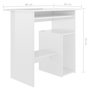Voir la diapositive 6 : VIDAXL Bureau Blanc brillant 80x45x74 cm Bois d'ingenierie