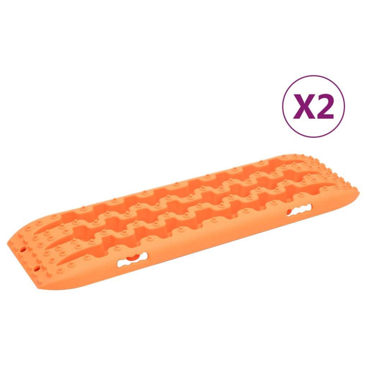 VIDAXL Planches de traction 2 pc Orange 106x30,5x7 cm Nylon